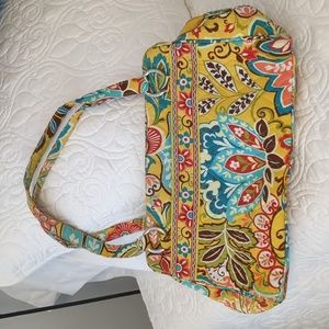 Vera Bradley Yellow Provencal Pattern Whitney 3 Zipper Purse